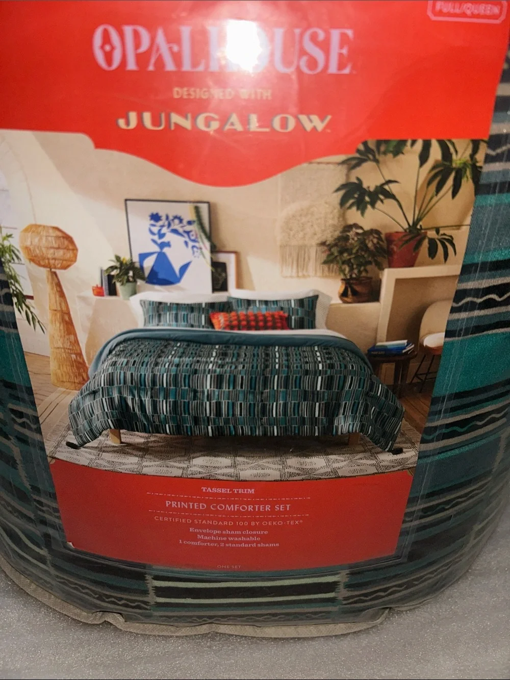 Opalhouse Jungalow F/Q Comforter and 2 Shams Set, Sun in the Water Print